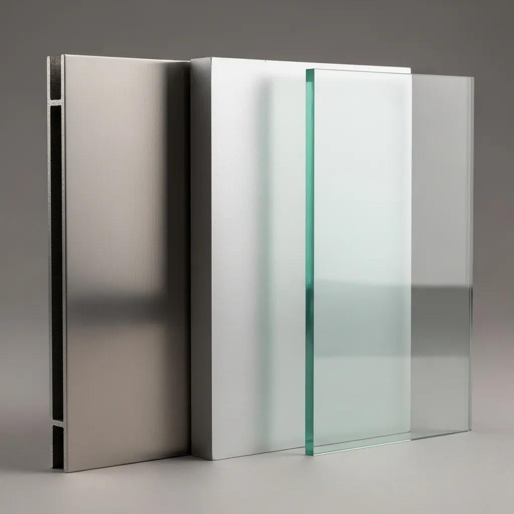 Comparison of steel, aluminum, and glass commercial door materials